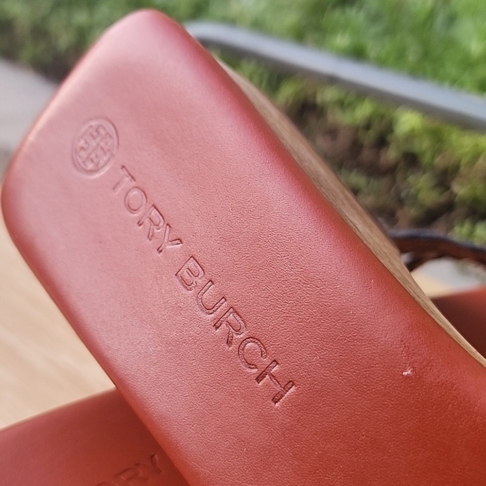 Tory Burch Basket weave Clogs in brick Red Size 9.5 - Picture 7 of 13